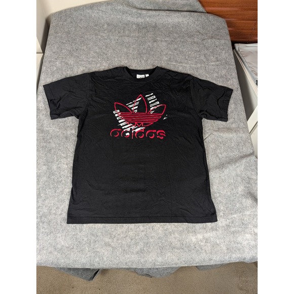Adidas Originals Trefoil Logo Black T Shirt Men's Size Large - Picture 2 of 7